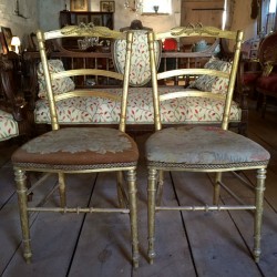 pairechaises dorées napoleon III