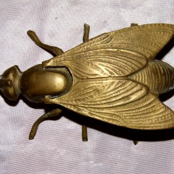 Cendrier mouche bronze vide poche vintage antiquité