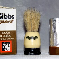 Savon barbe GIBBS Blaireau PLISSON barbier vintage