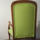 fauteuil voltaire pour enfant tissu vert pastel