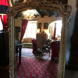 Imposant miroir ancien de château