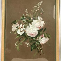 Très belle gouache "bouquet de fleurs" signée Jeanne Berthe