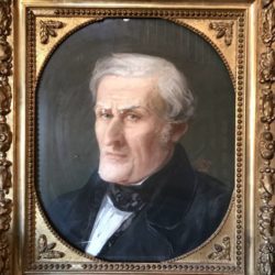 Pastel sur toile encadré Portrait de Jacques Louis Grulet