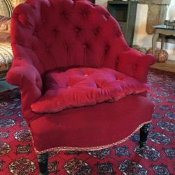 Fauteuil crapaud capitonné Napoleon III