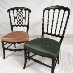 Lot de deux chaises légères Napoleon III