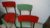 4 chaises d'école ancienne