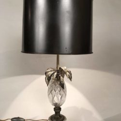 Lampe ananas en cristal taillé (Sèvres ?)