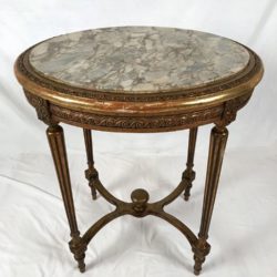 Grand guéridon de style Louis XVI bois doré