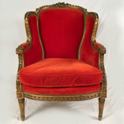 Bergère de style Louis XVI bois doré