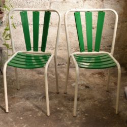 Chaises de terrasse de café des années 50