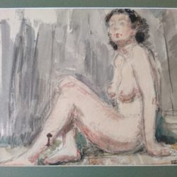 Nu Aquarelle signée Félicie Engrand