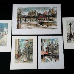 Michel De Gallard - "Le Piéton de Paris" lithographies signées