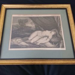 Gravure Le Sommeil Antoine Louis Romanet Titien