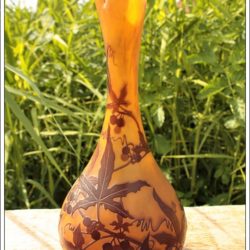 Superbe vase Art Nouveau signé Emile Gallé