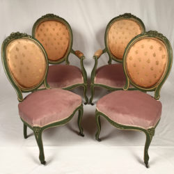Ensemble de deux fauteuils et deux chaises Napoléon III