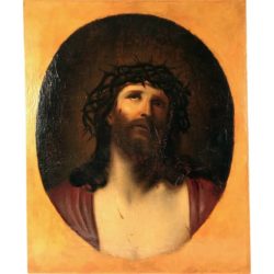 portrait du christ huile sur toile