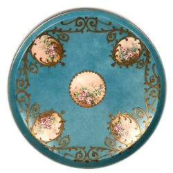 Plateau circulaire en porcelaine